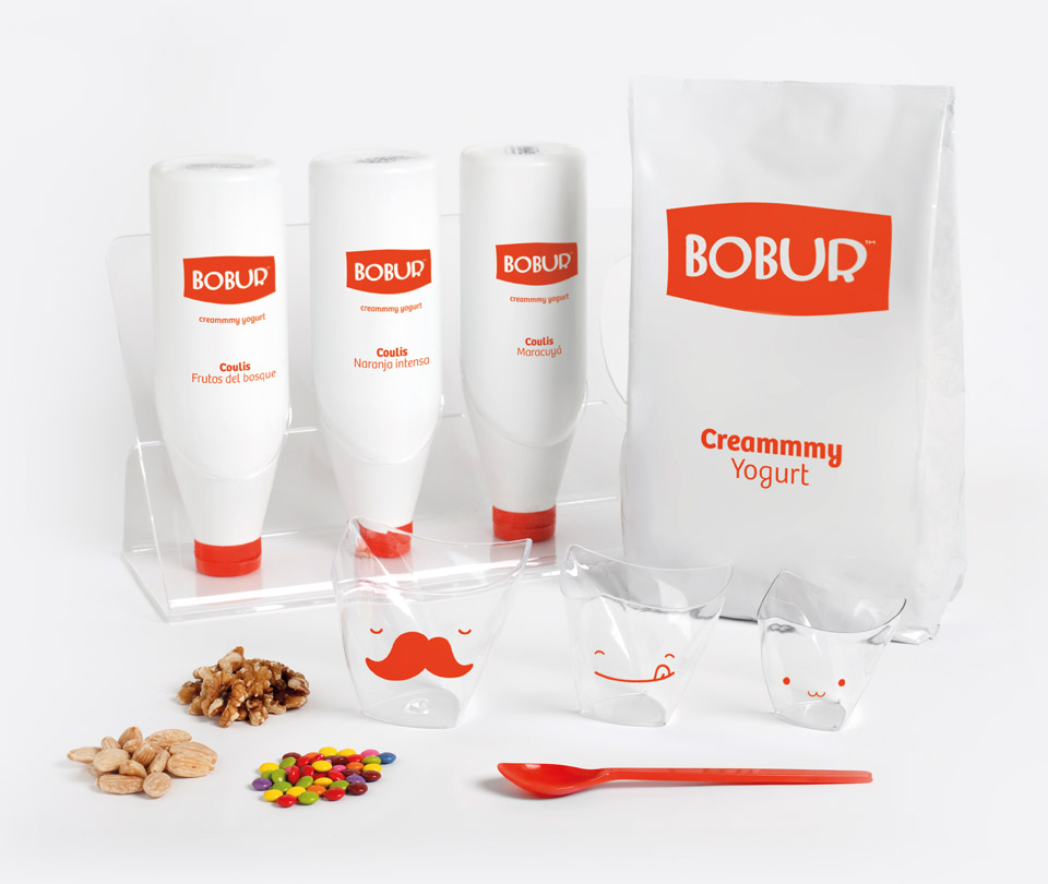Elementos packaging Bobur. Pixelarte estudio de diseño gráfico, creatividad y web.