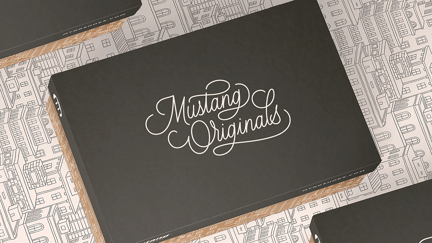 Mustang Originals campaña 2015 - Diseño de cajas para calzado Mustang - Estudio de diseño gráfico Valencia Pixelarte