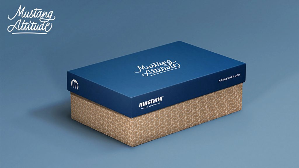 Pixelarte estudio de diseño gráfico en Valencia - Diseño de packaging para la marca de calzado Mustang