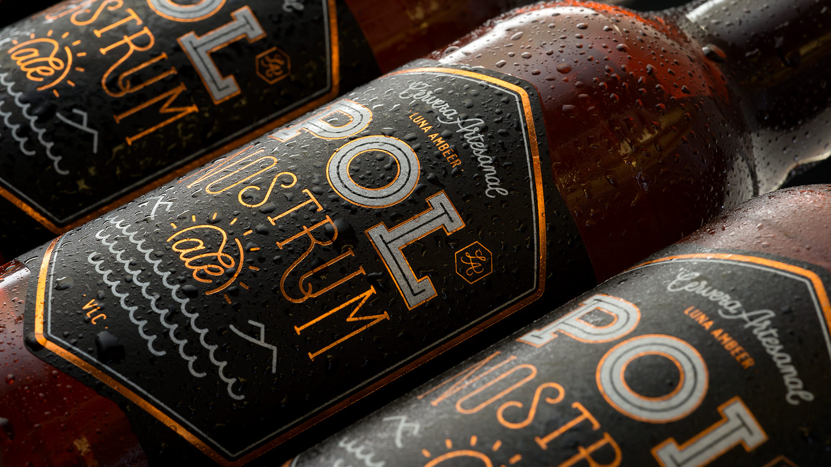 Diseño de logotipo cerveza Pol Nostrum Ale - Diseño de packaging cerveza - Diseño de lettering - Diseño de etiquetas para botella de bebida - Estudio de diseño Valencia Pixelarte