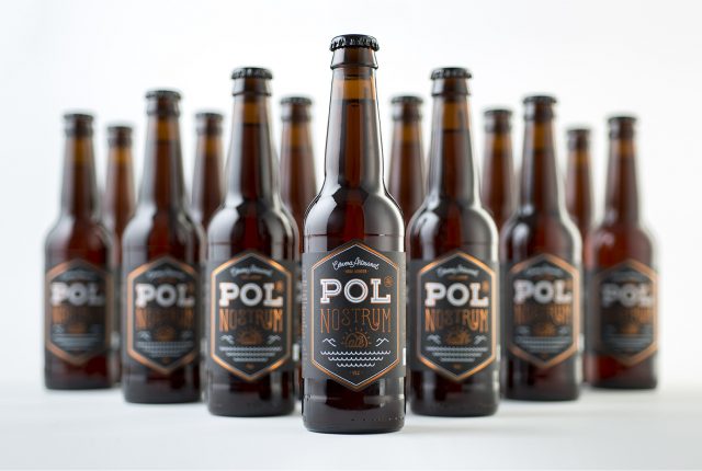 Diseño de logotipo cerveza Pol Nostrum Ale - Diseño de packaging cerveza - Diseño de lettering - Diseño de etiquetas para botella de bebida - Estudio de diseño Valencia Pixelarte