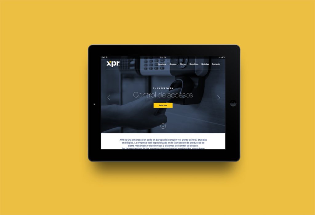 Pixelarte Estudio - web para empresa tecnológica XPR