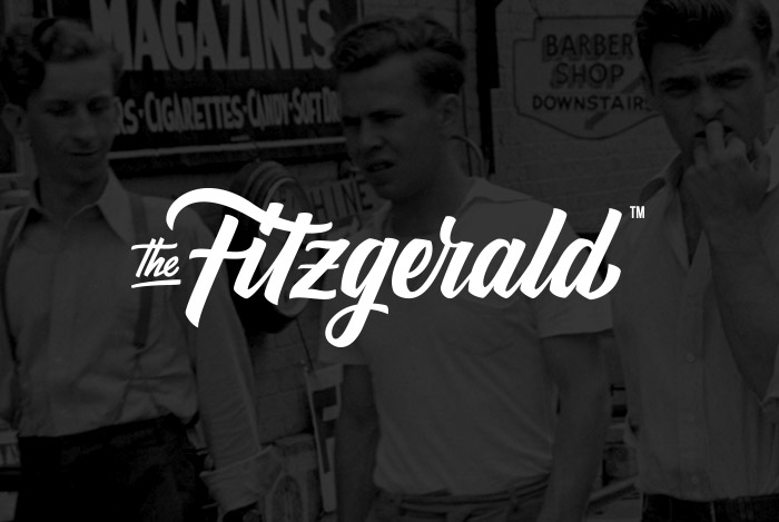Diseño de identidad corporativa restaurante The Fitzgerald - Diseño de logo lettering The Fitz - Estudio de diseño en Valencia Pixelarte
