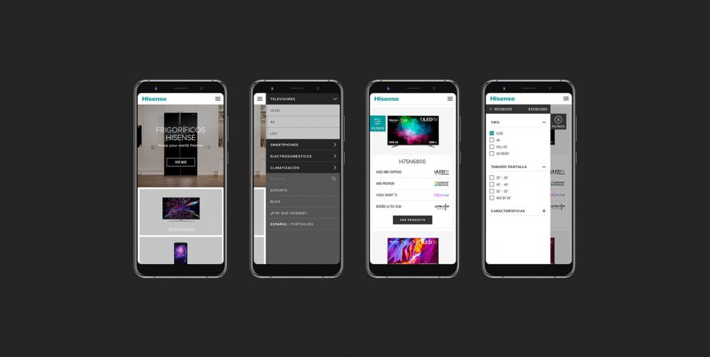 Pixelarte estudio de diseño gráfico - Diseño de web para Hisense
