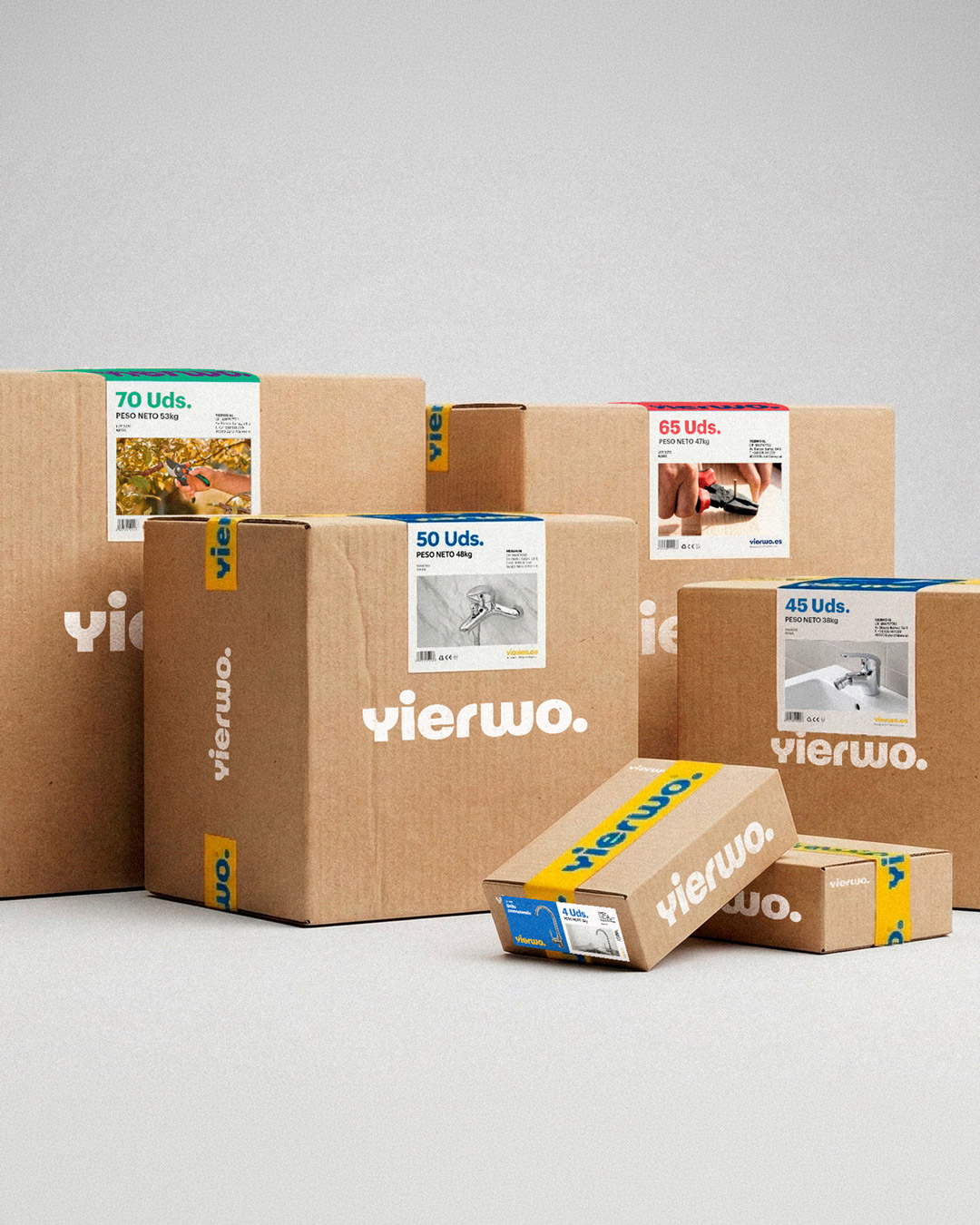 pixelarte estudio de diseño yierwo packaging cajas logística