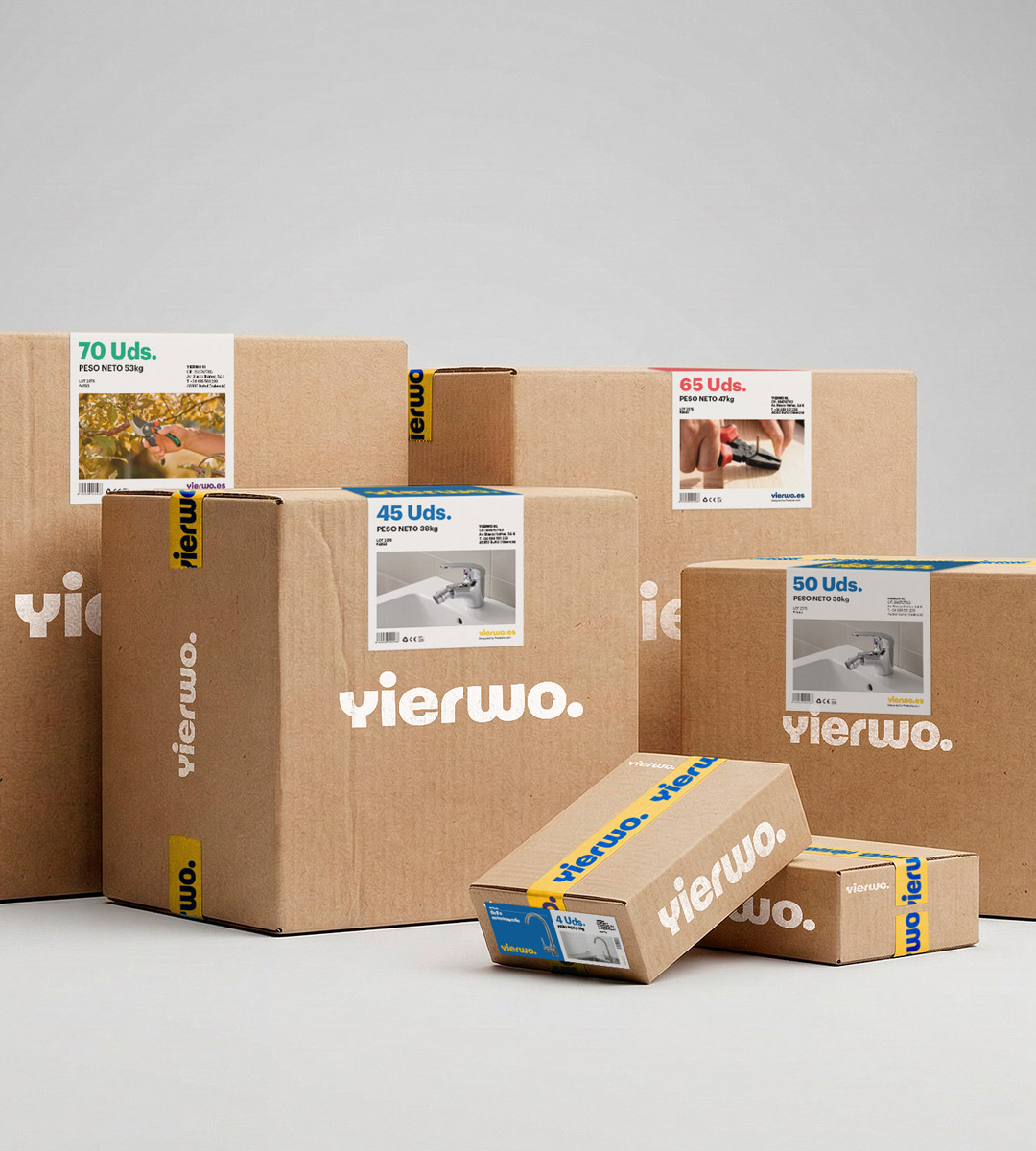 pixelarte estudio de diseño yierwo packaging cajas logística