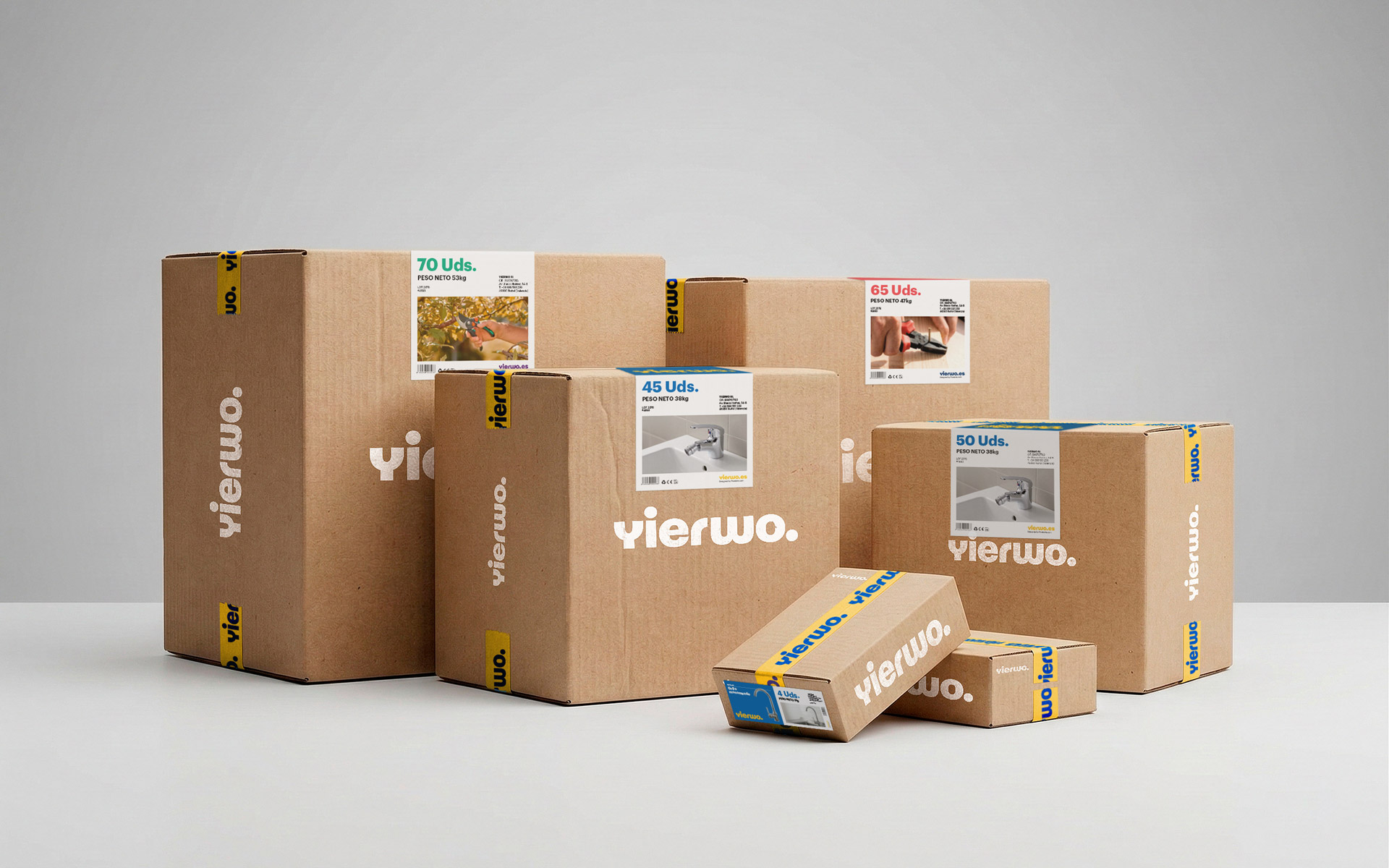 pixelarte estudio de diseño yierwo packaging cajas logística