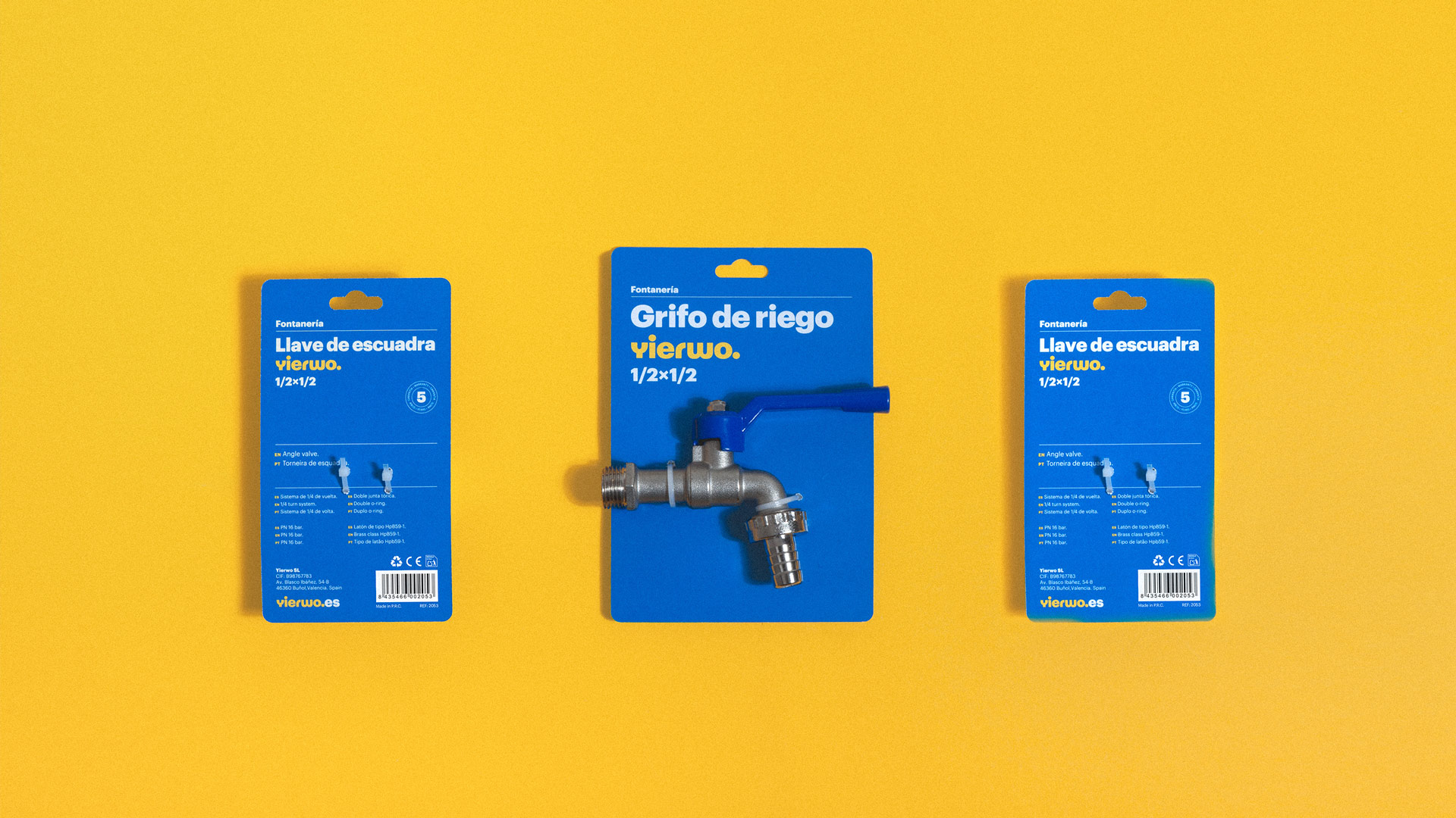 pixelarte estudio de diseño yierwo packaging fontanería grifo