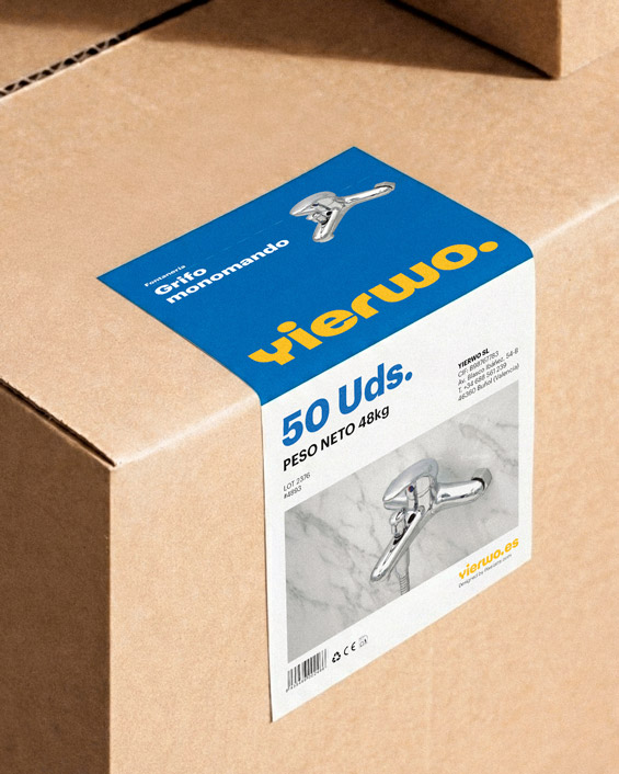 pixelarte estudio de diseño yierwo packaging sticker caja logística
