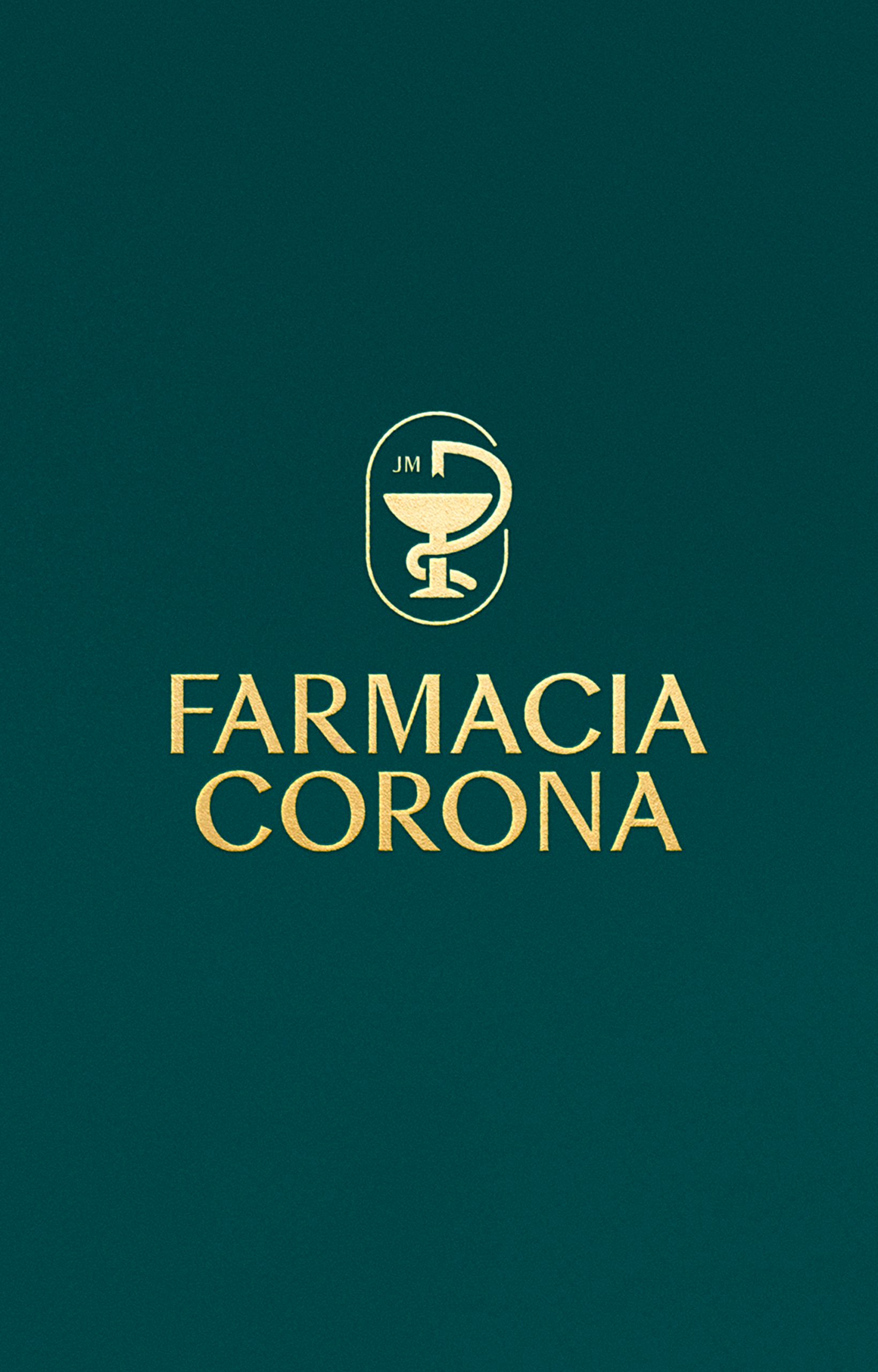 Diseño de identidad corporativa Farmacia Corona - Pixelarte estudio de diseño Valencia