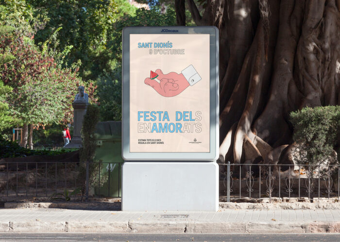 Campaña creativa Sant Dionís - Festa de l'Amor 9 d'Octubre 2019 - Diseño de cartelería street marketing - Estudio de diseño Valencia Pixelarte