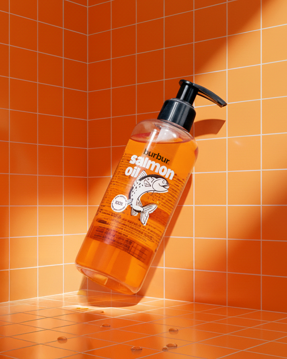 pixelarte estudio de diseño identidad corporativa Burbur packaging producto mascotas salmón oil