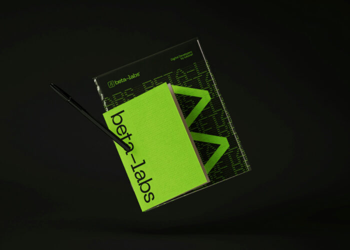 pixelarte estudio de diseño identidad corporativa BetaLabs merchandising libreta