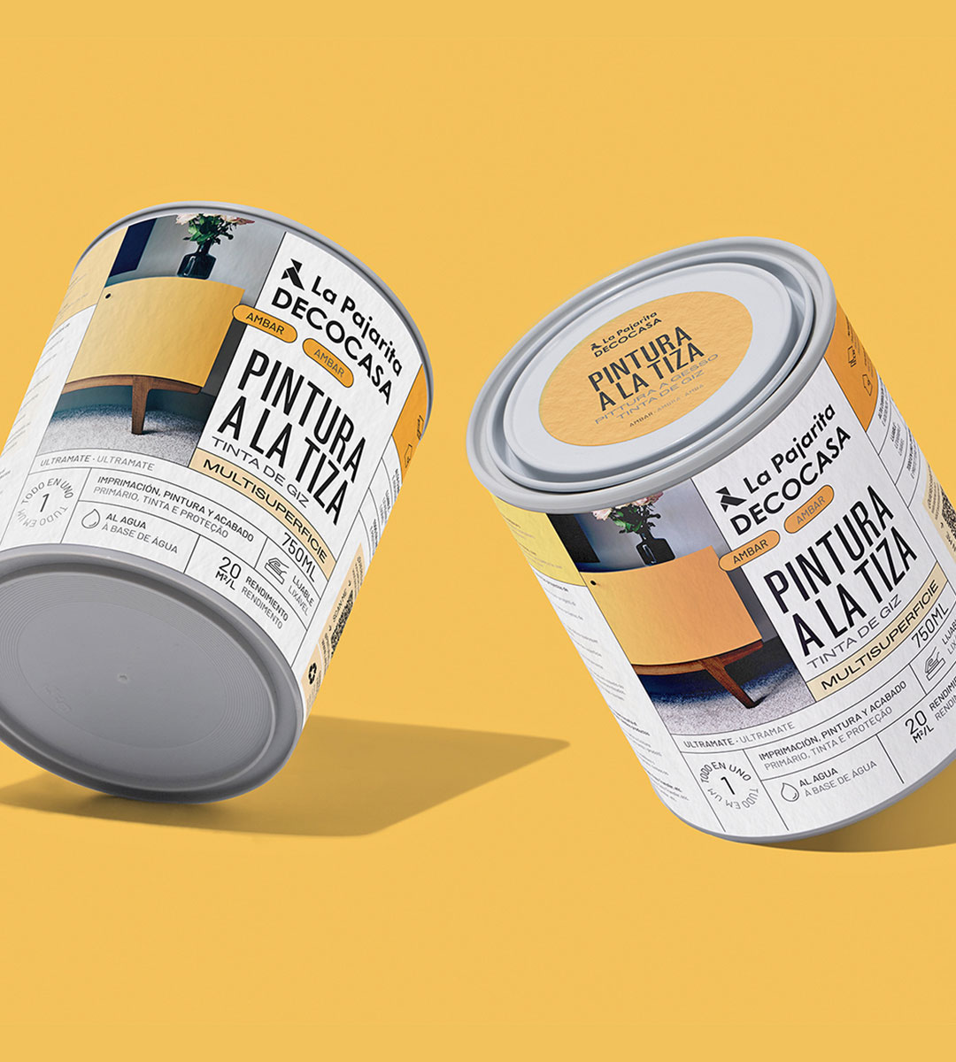 pixelarte diseño gráfico identidad corporativa la pajarita packaging color ambar chalk paint