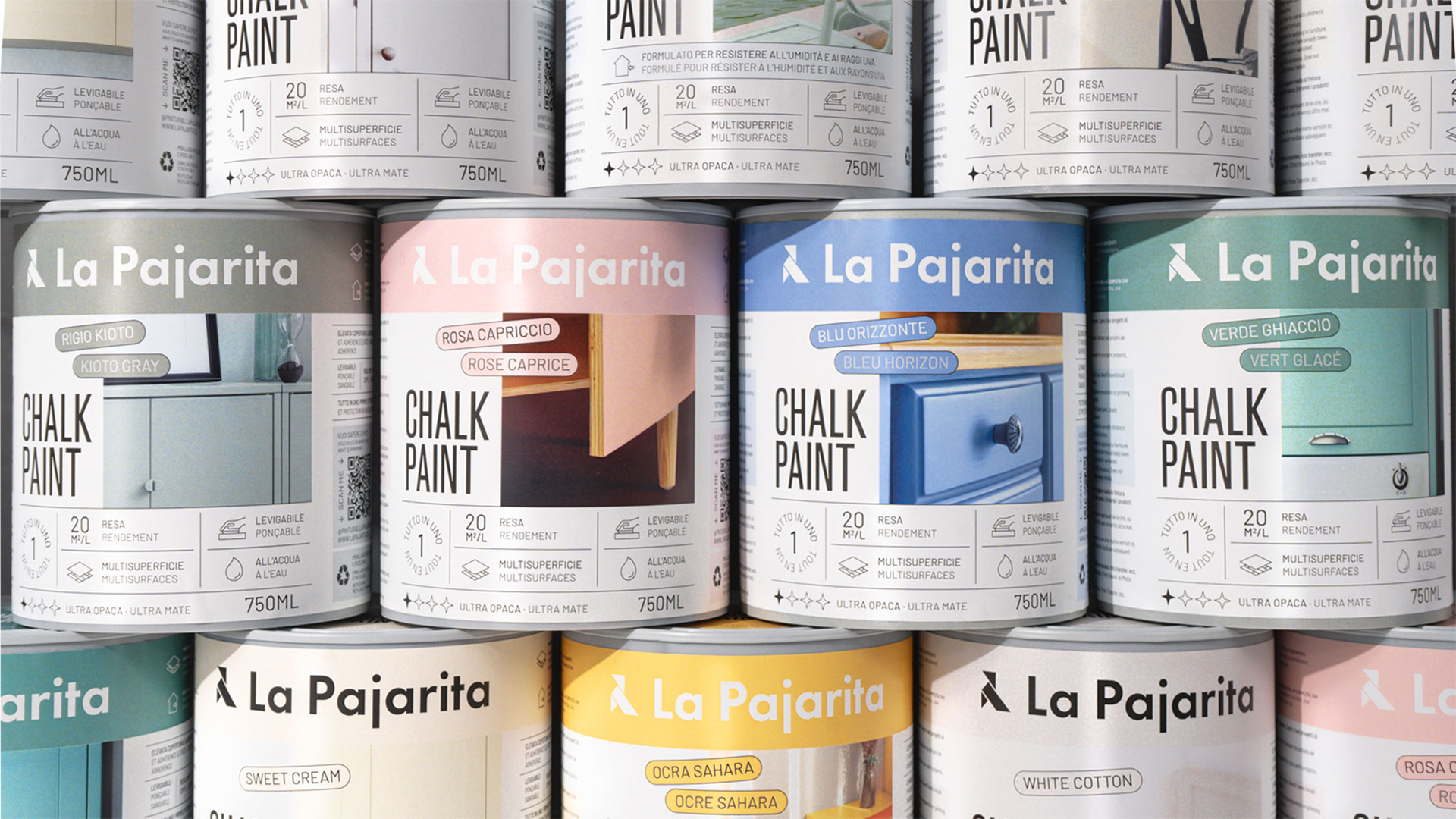 pixelarte diseño gráfico identidad corporativa la pajarita packaging mosaico colores chalk paint