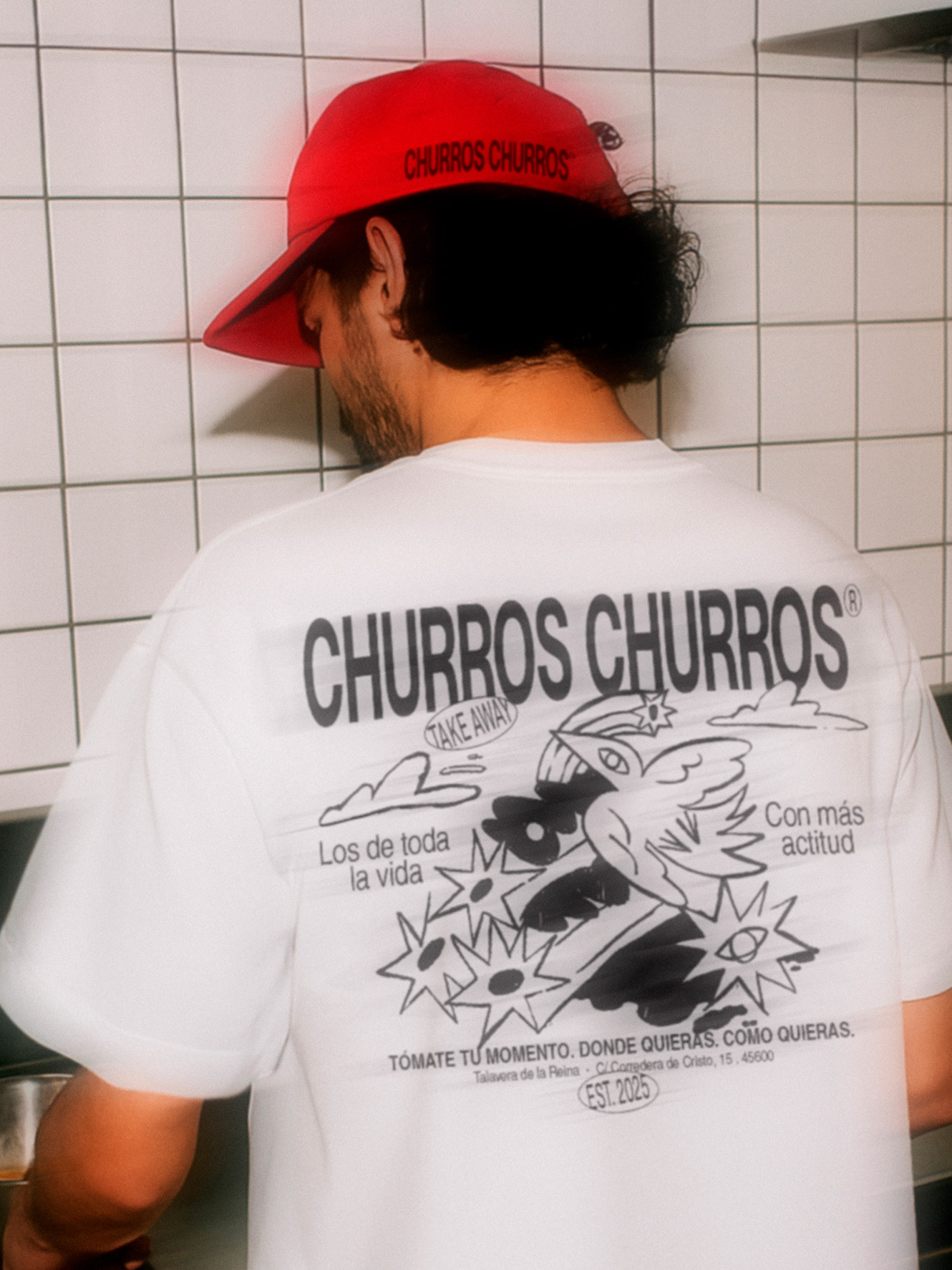 pixelarte diseno grafico identidad visual para churreria churros churros camiseta