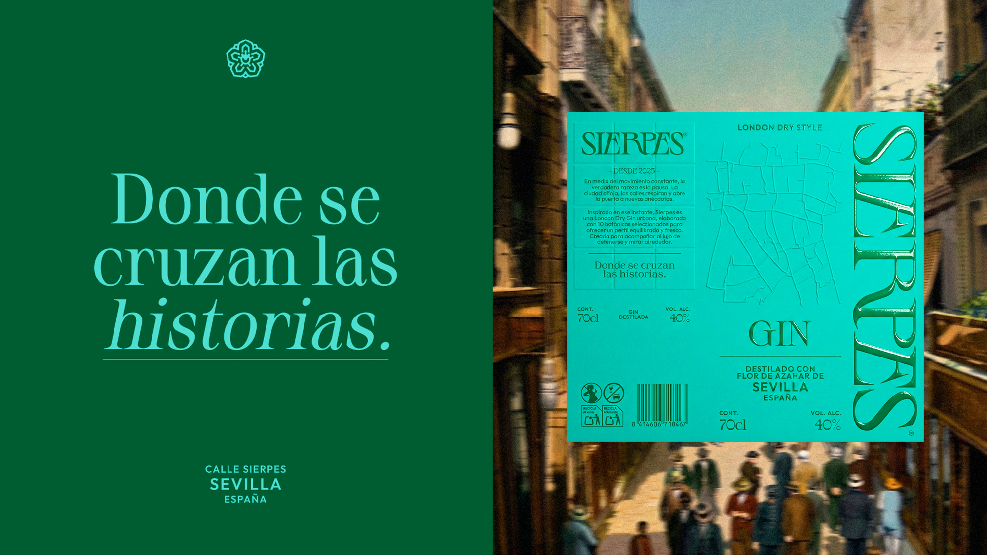 Pixelarte diseñadores gráficos - Gráfica para la etiqueta de la ginebra Sierpes