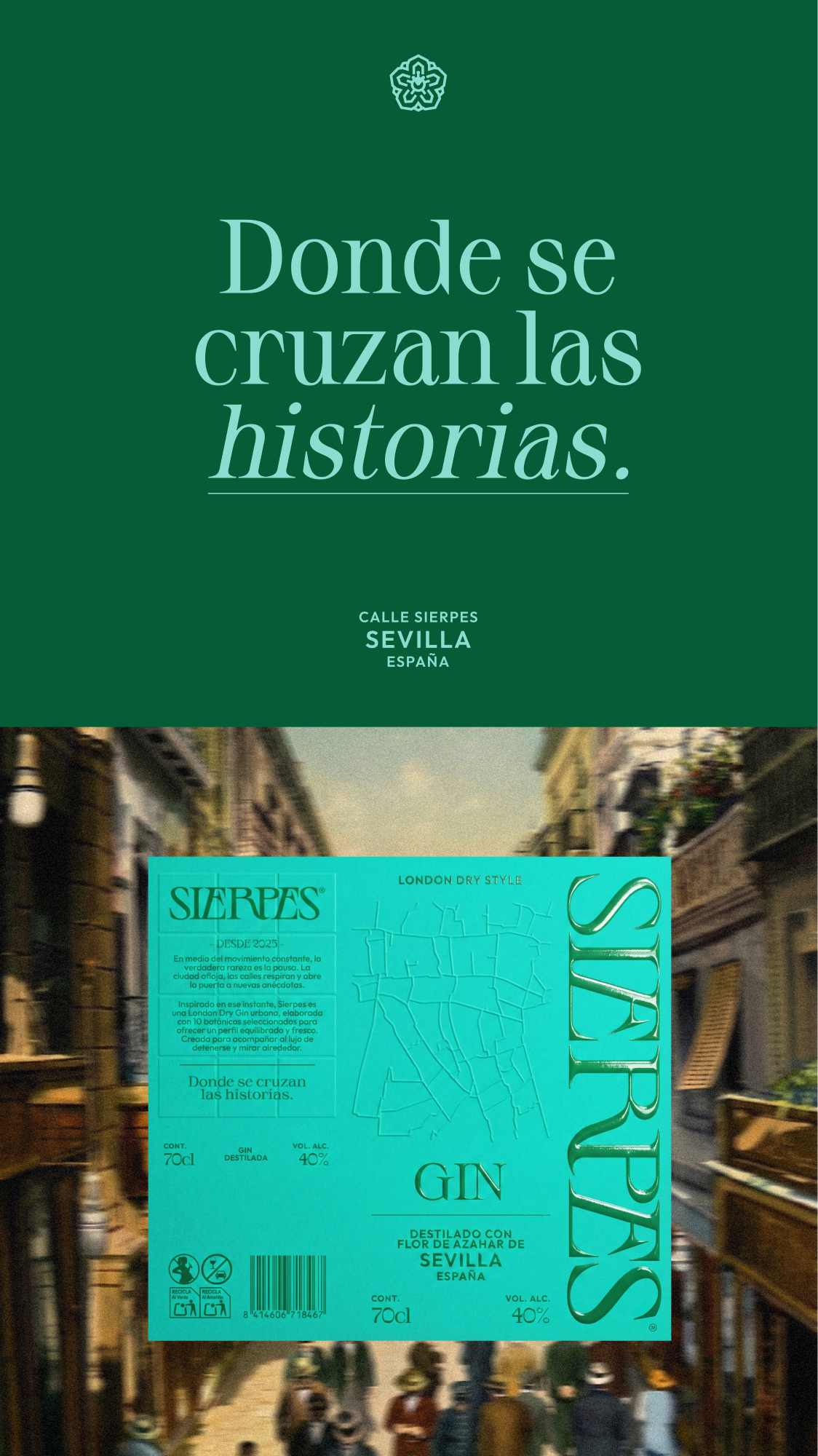 Pixelarte diseñadores gráficos - Gráfica para la etiqueta de la ginebra Sierpes