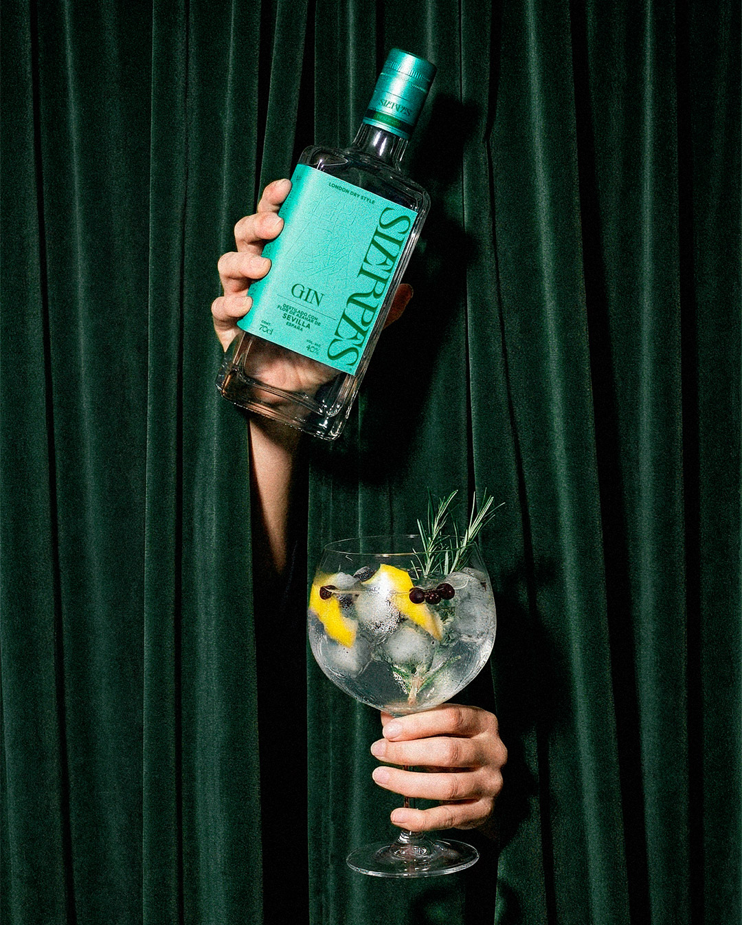 Pixelarte Design Studio - Diseño de etiqueta para licores -Sierpes Gin